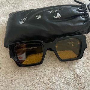 OFF-WHITE Mari Rectangular Frame Sunglasses
Black/Yellow